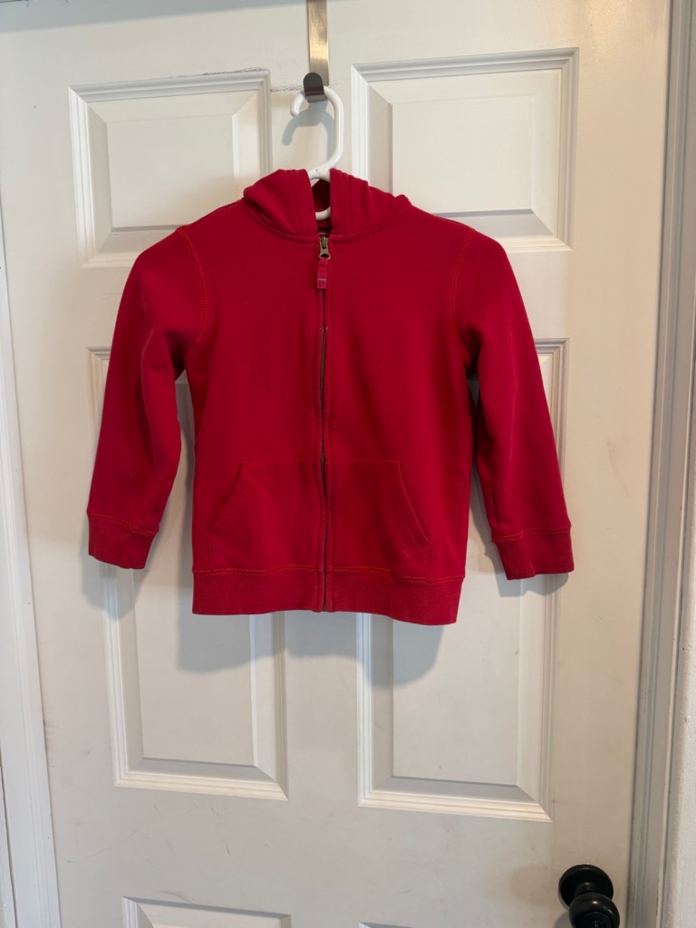 Primary Red Zip-Up Hoodie for Kids